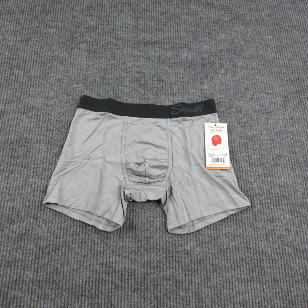Shinesty Boxer Briefs Mens S Gray Ball Hammock Pouch Modal Spandex NWT